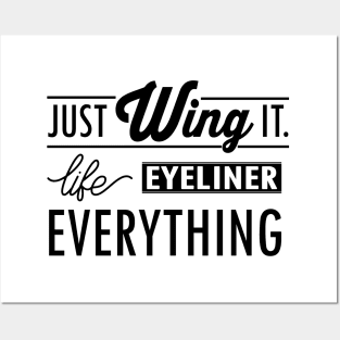 Just wing it (black) Posters and Art